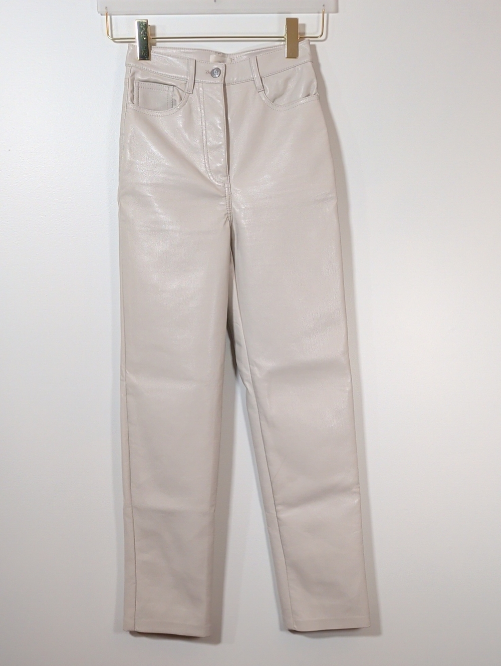 Wilfred Cream Vegan Leather Pants